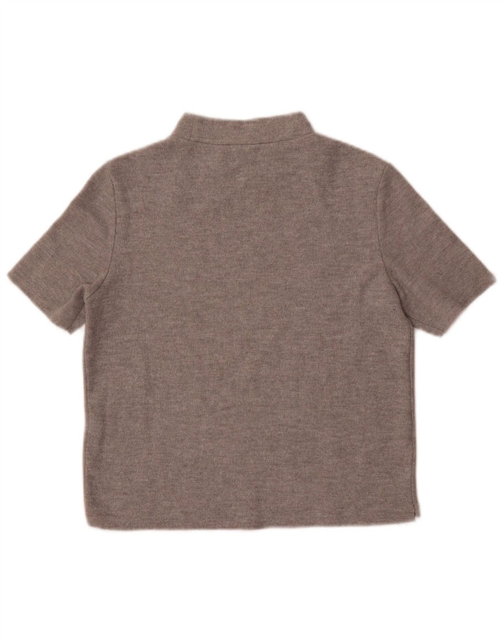 Zara Dame Trafaluc Crop T-Shirt Top UK 10 Lille Grå Polyester