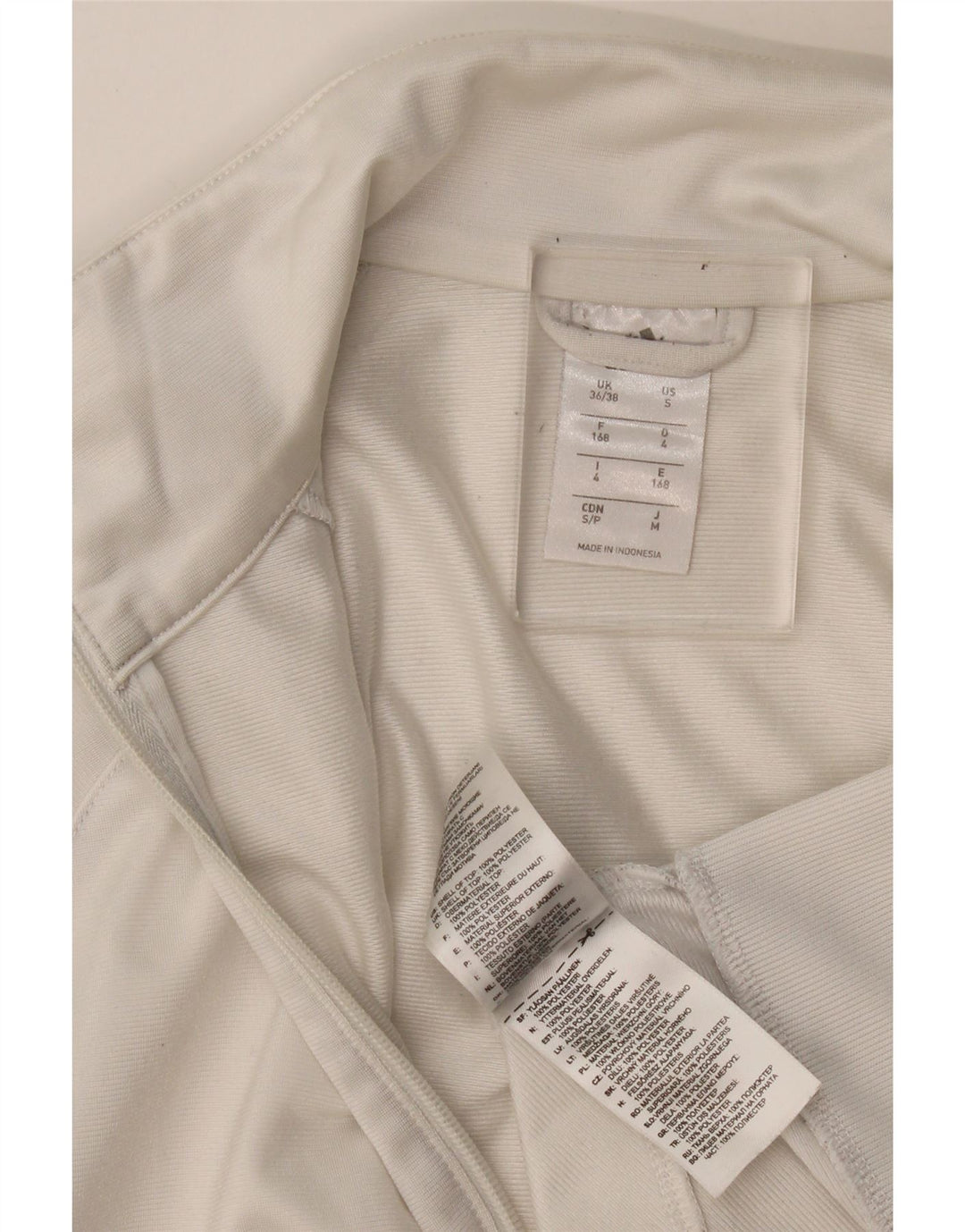 Adidas Træningsdragt til mænd Topjakke UK 36/38 Lille hvid polyester