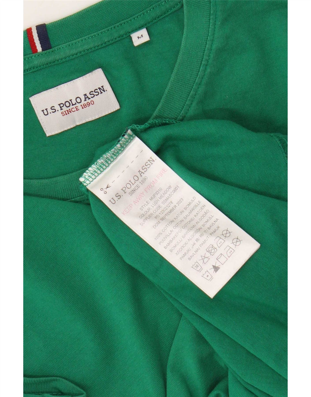 U.S. Polo Assn. Herre T-shirt Top Medium Grøn Bomuld
