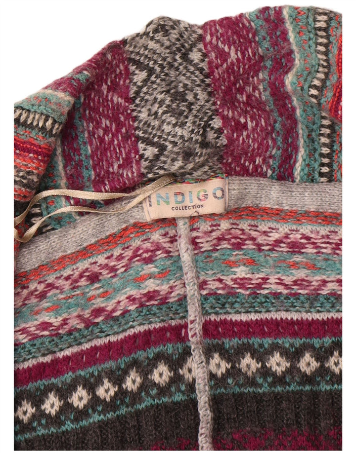 Indigo Dame Oversized Cardigan Sweater UK 14 Medium Flerfarvet