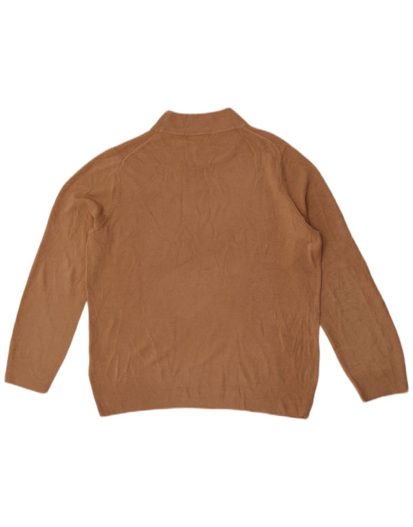 Marks & Spencer Dame Turtle Neck Jumper Sweater UK 16 Large Brown