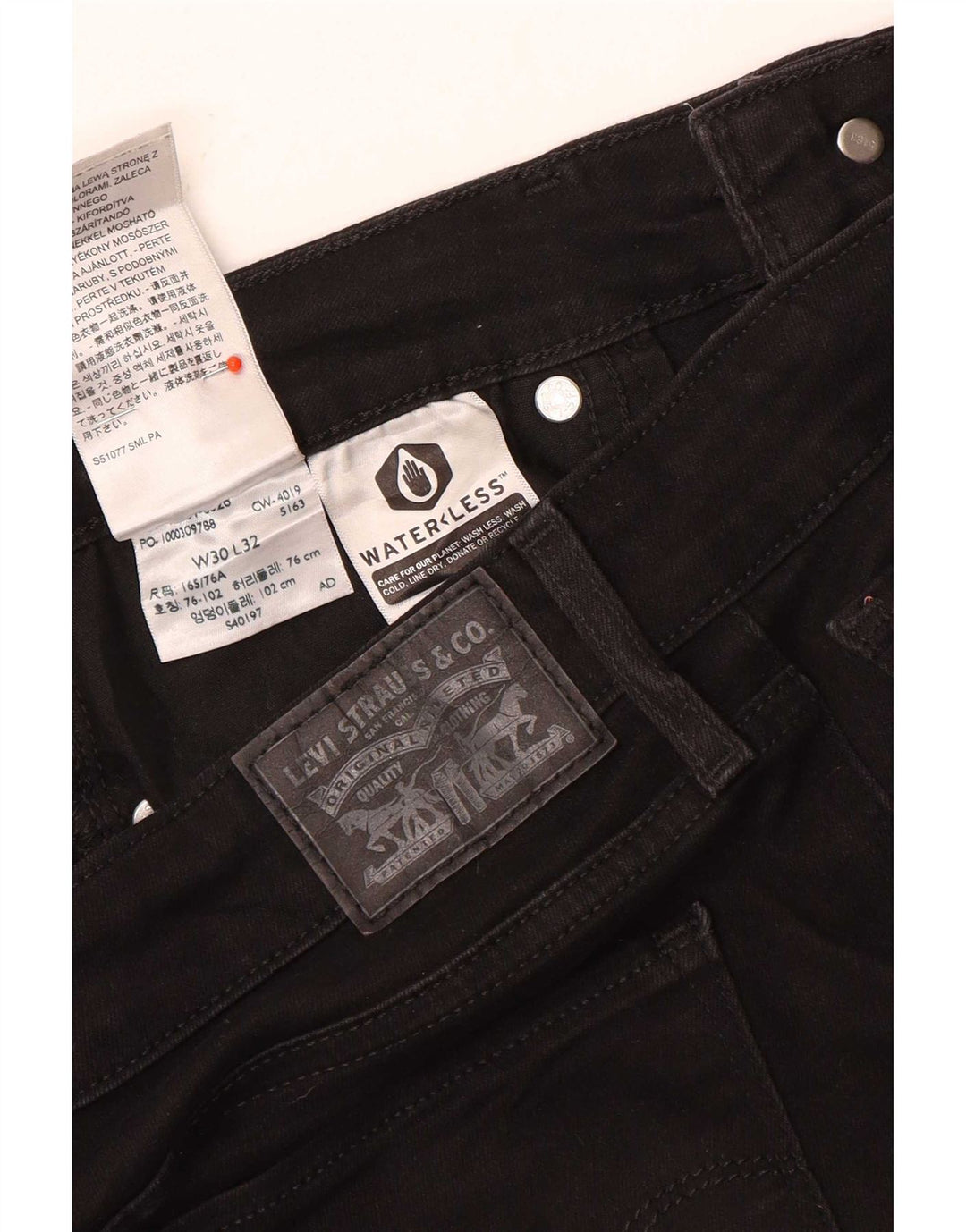 Levi's Dame 712 Slim Jeans W30 L32 Sort Bomuld