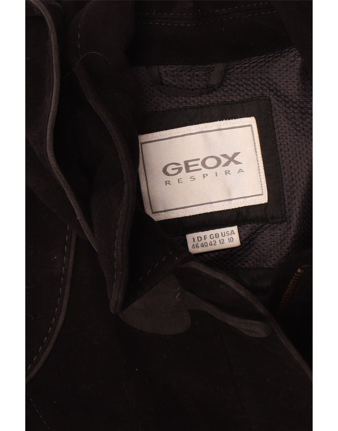 GEOX Womens Respira Duffle Coat UK 12 Medium Black Bomuld
