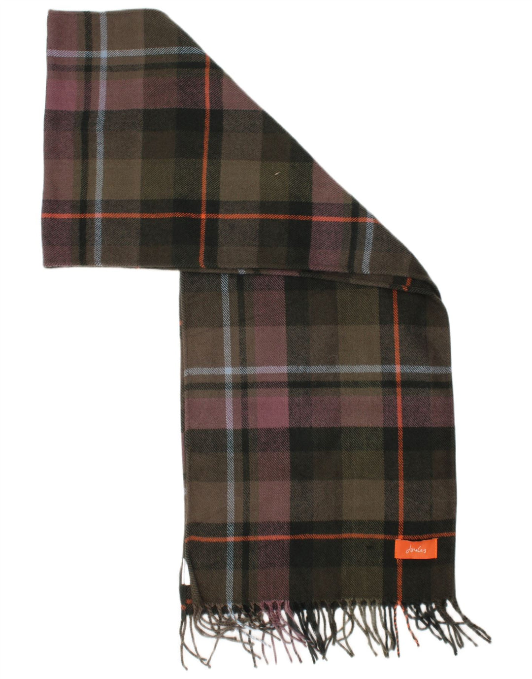 JOULES Womens Rectangle Scarf One Size Multicoloured Plaid Acrylic Classic