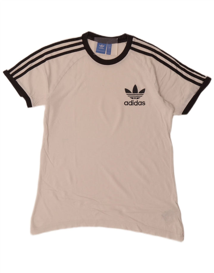 Adidas Herre T-Shirt Top Medium Hvid Bomuld