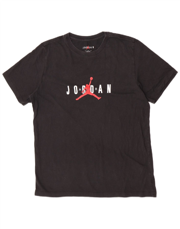 Jordan Herre grafisk T-shirt Top Stor sort bomuld