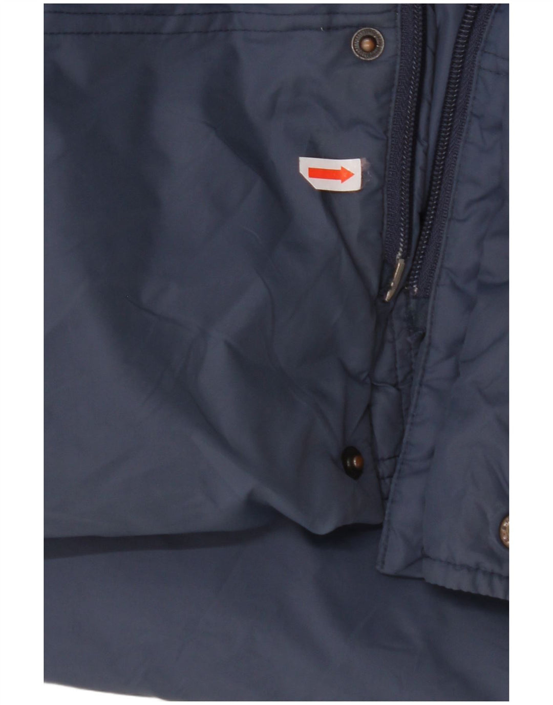 VINTAGE Herre Loose Fit, hættepolstret frakke UK 36 Lille blå nylon