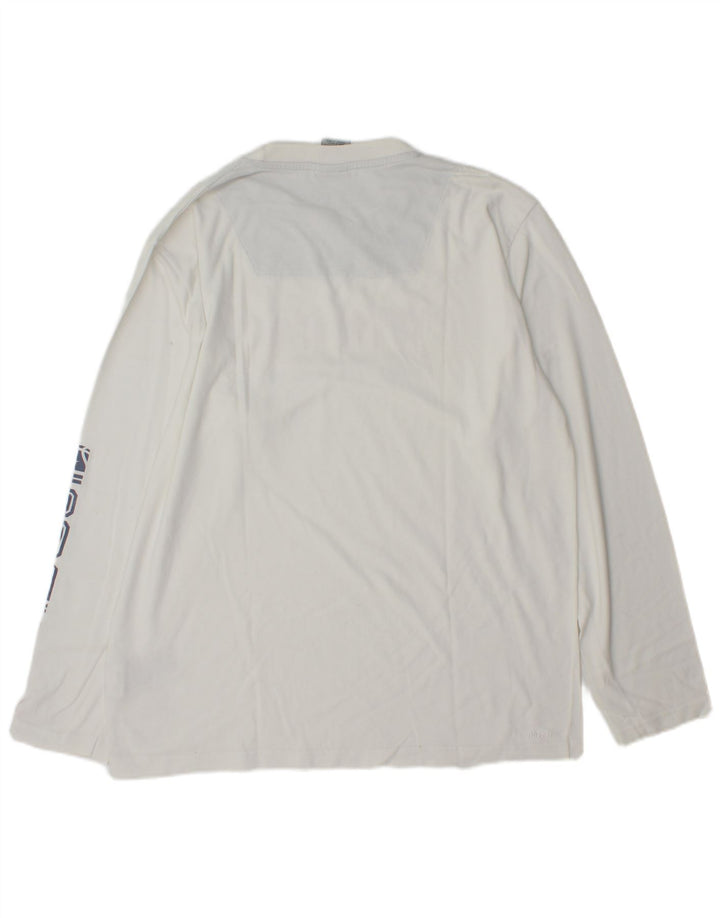 Nike Herre grafisk top Langærmet UK 39/41 Medium White Bomuld