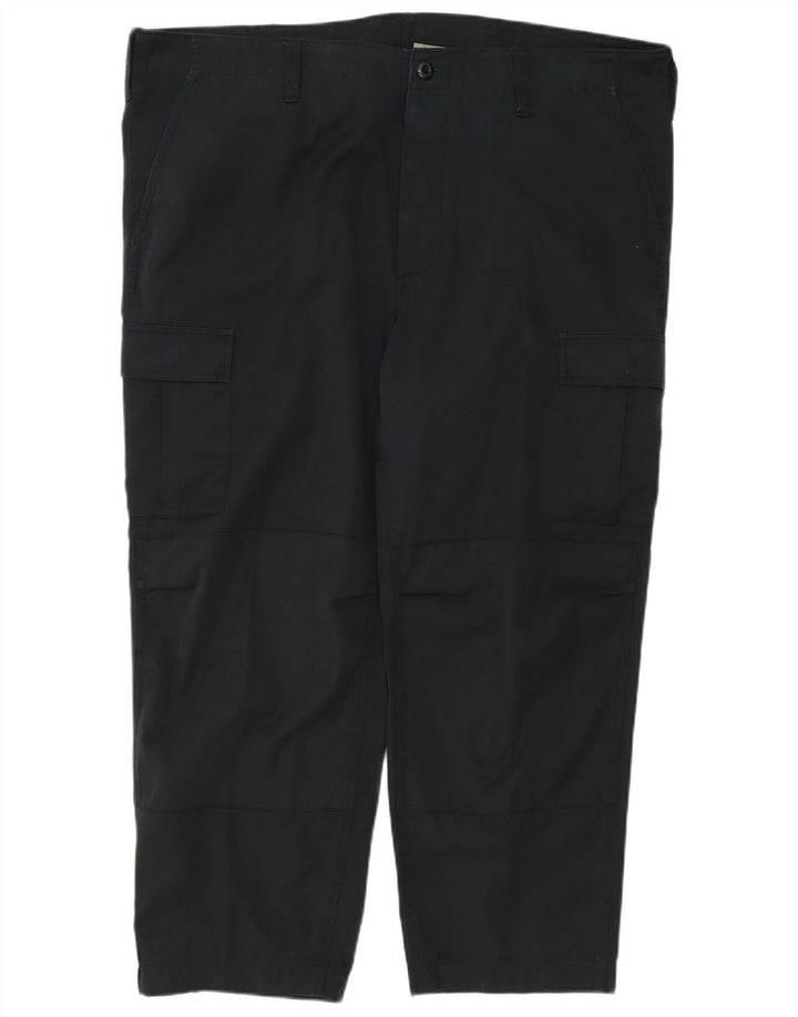 Vintage Herre tilspidsede Cargo Bukser XL W40 L27 Sort Polyester