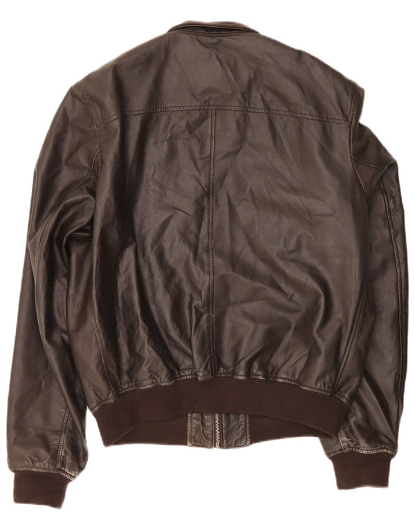 Vintage herre læderjakke UK 42 XL Brun