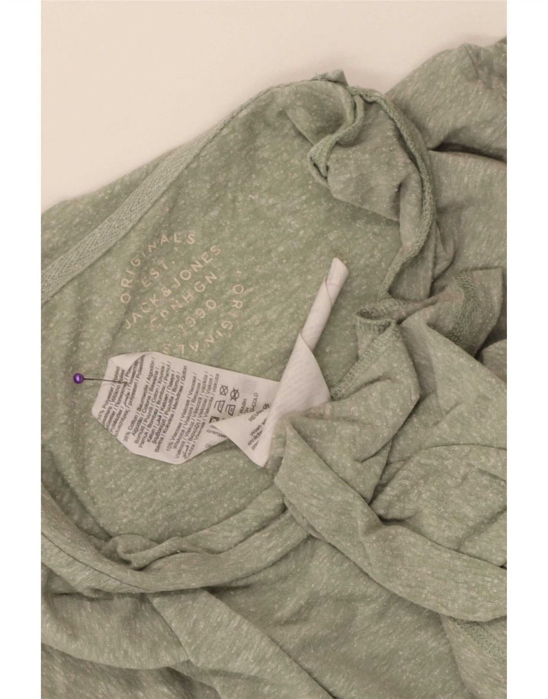 Jack & Jones Herre T-Shirt Top Stor Grøn Flecked Polyester