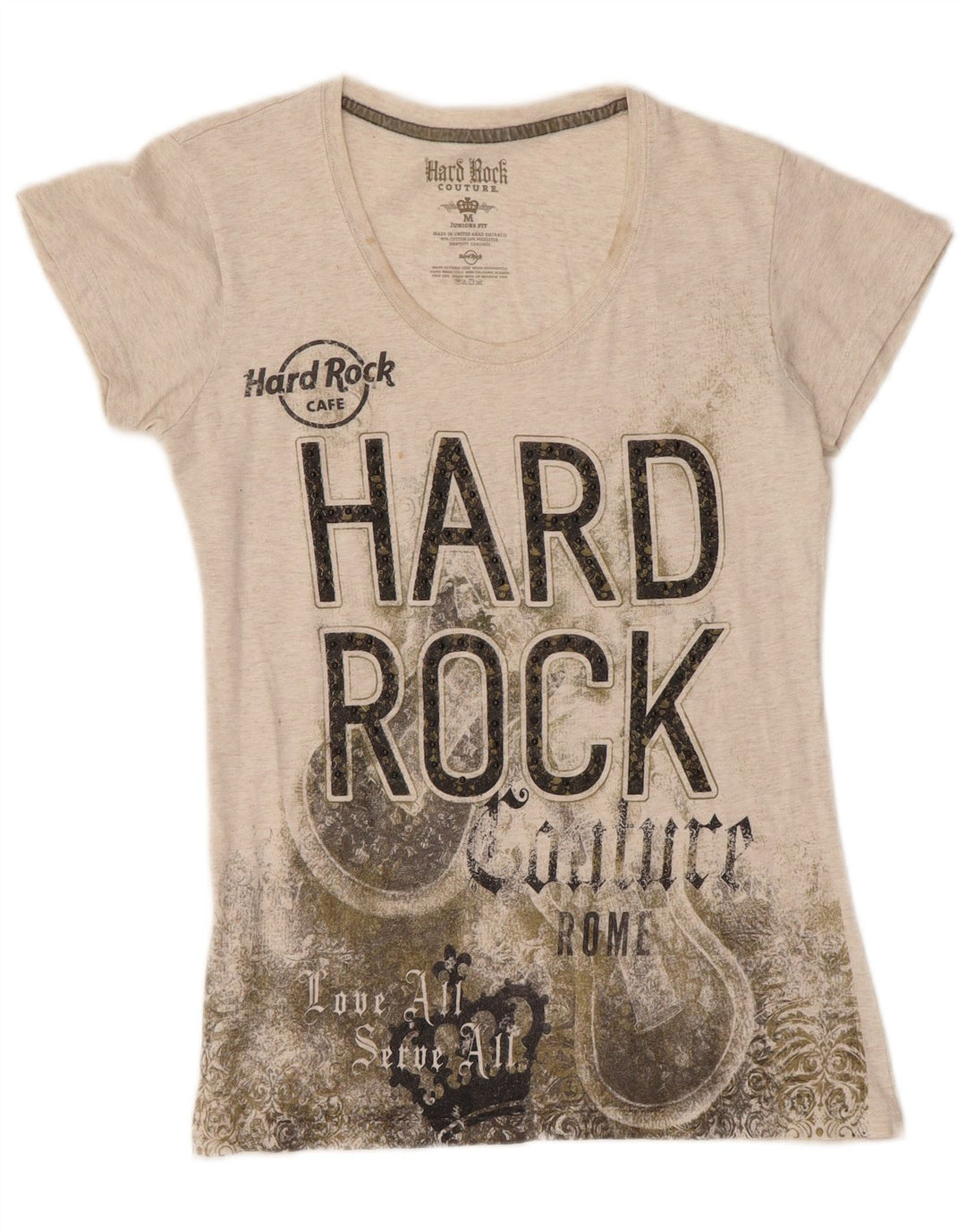 HARD ROCK CAFE piger Rom grafisk T-shirt top 13-14 år mellemgrå