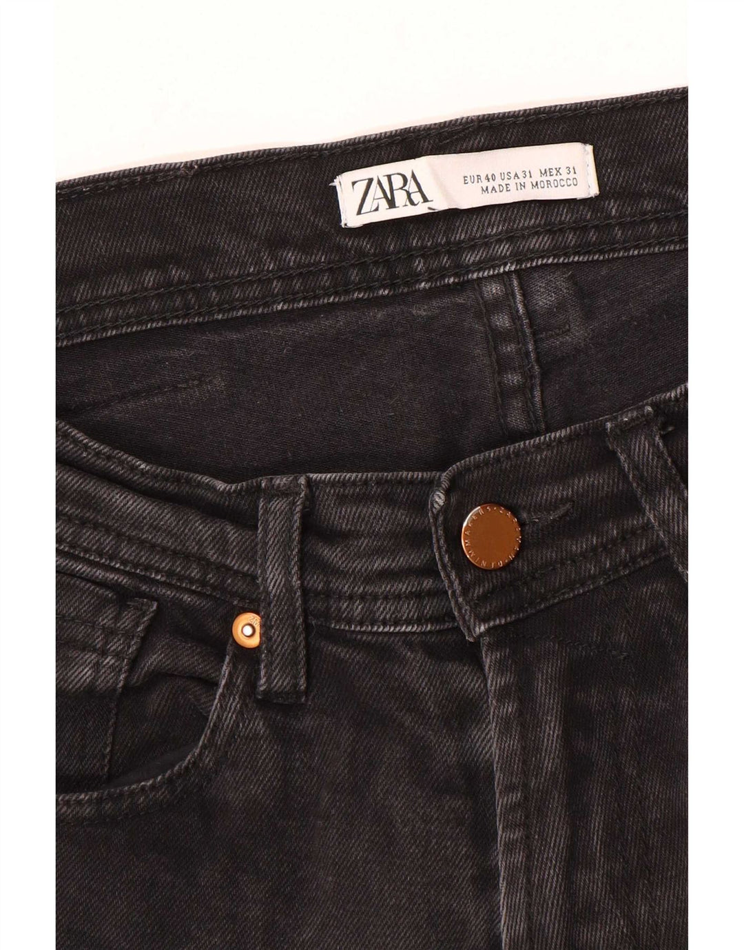 Zara Herre Slim Jeans EU 40 Medium W31 L30 Sort