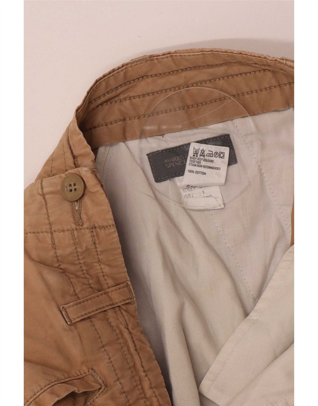 Marks & Spencer Herre Cargo Bermuda Shorts W30 Medium Beige Bomuld