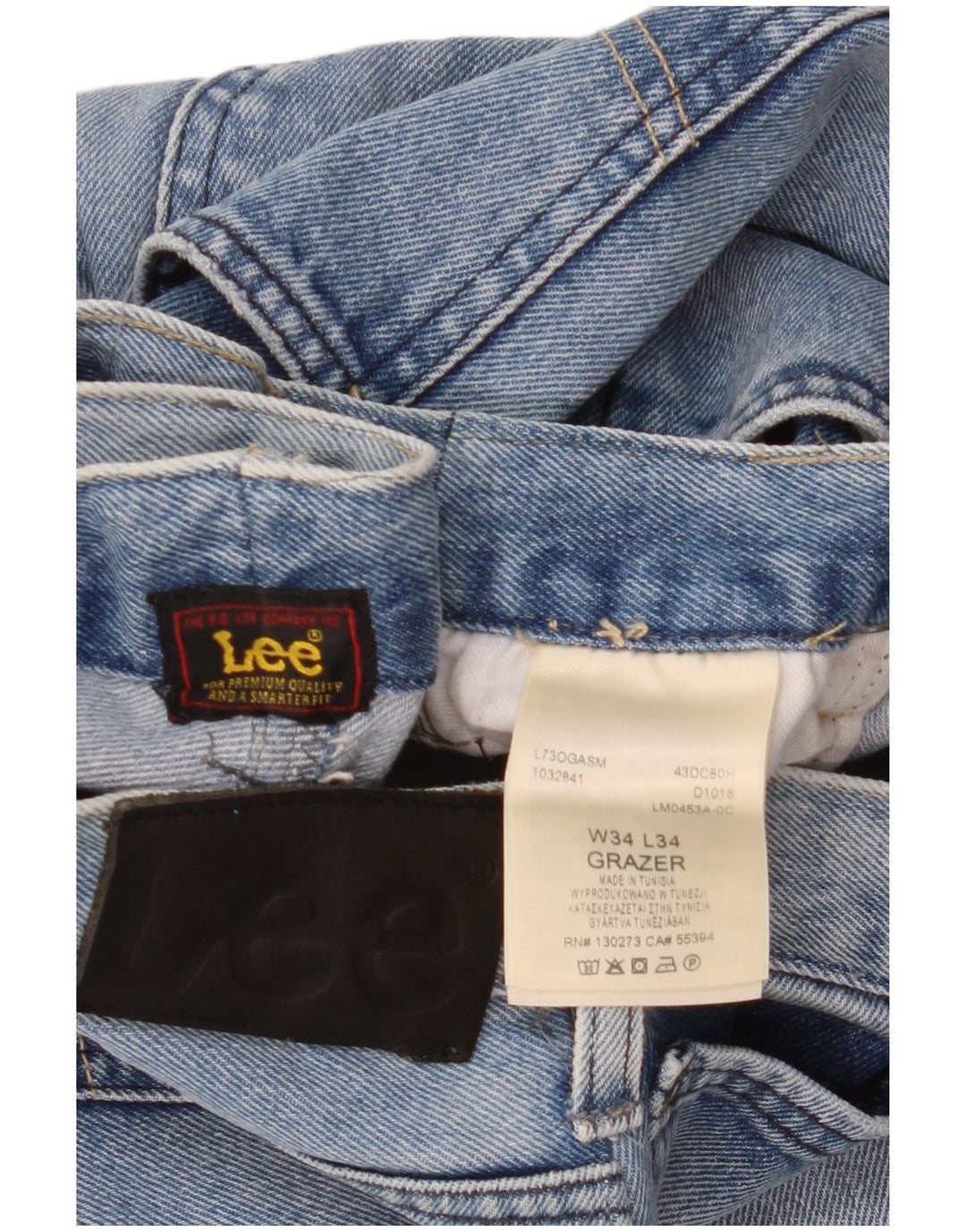 Lee Herre tilspidsede jeans W34 L27 blå bomuld