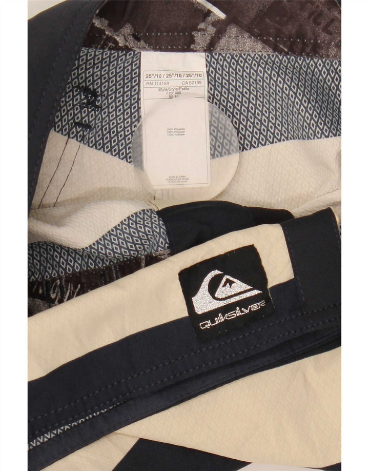 Quiksilver drenge svømmeshorts 9-10 år marineblå stribet polyester