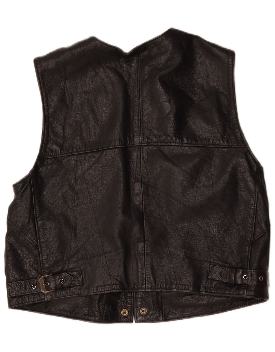 Vintage herre motorcykel læder vest Stor sort læder