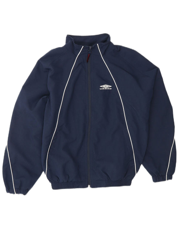 UMBRO Boys Graphic Tracksuit Top Jacket 10-11 Years Medium Navy Blue