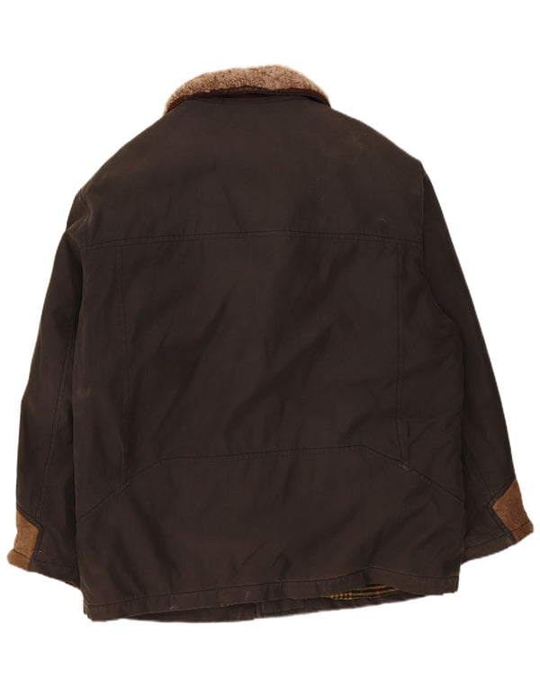 Camel Active Herre Windbreaker Coat IT 56 2XL Khaki Colourblock Bomuld