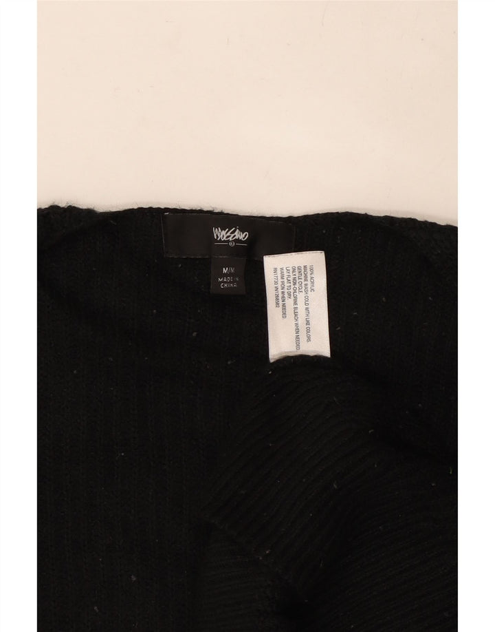 MOSSIMO Womens Oversized Open Cardigan Sweater UK 14 Medium Black Acryl