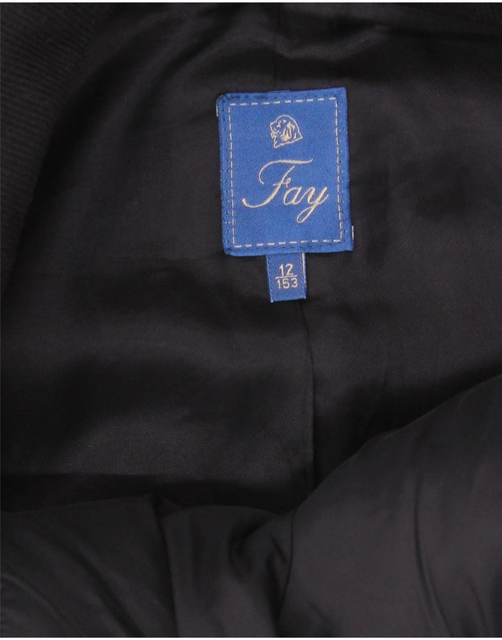 Fay Boys Overfrakke 11-12 År Marineblå Uld