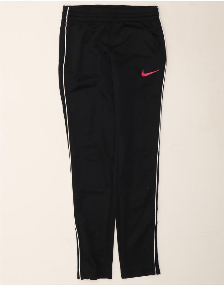 NIKE Womens Tracksuit Trousers UK 8 Small Black Polyester Vintage Nike and Second-Hand Nike from Messina Hembry 