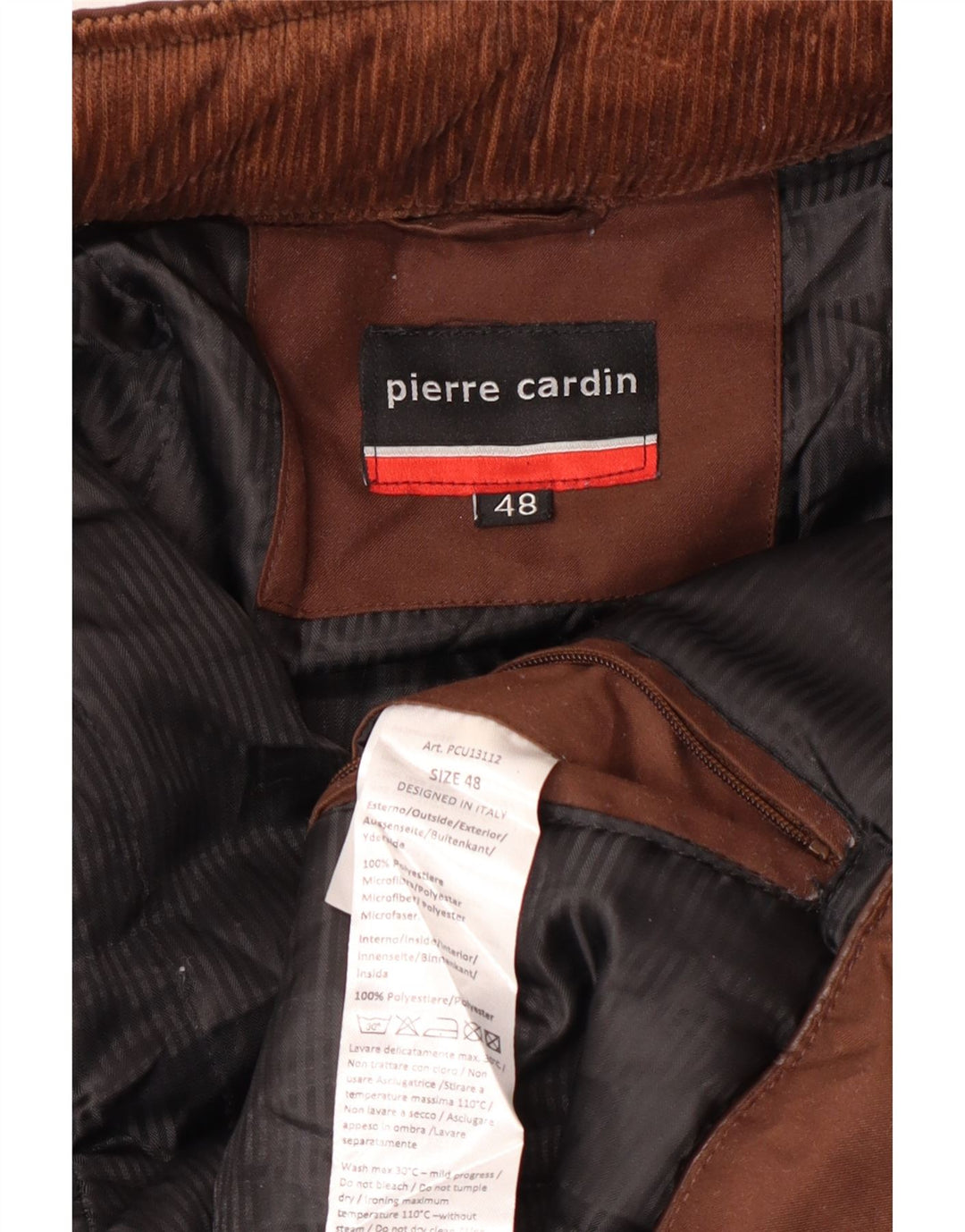 Pierre Cardin Herre Windbreaker Jacket IT 48 Medium Brun Polyester