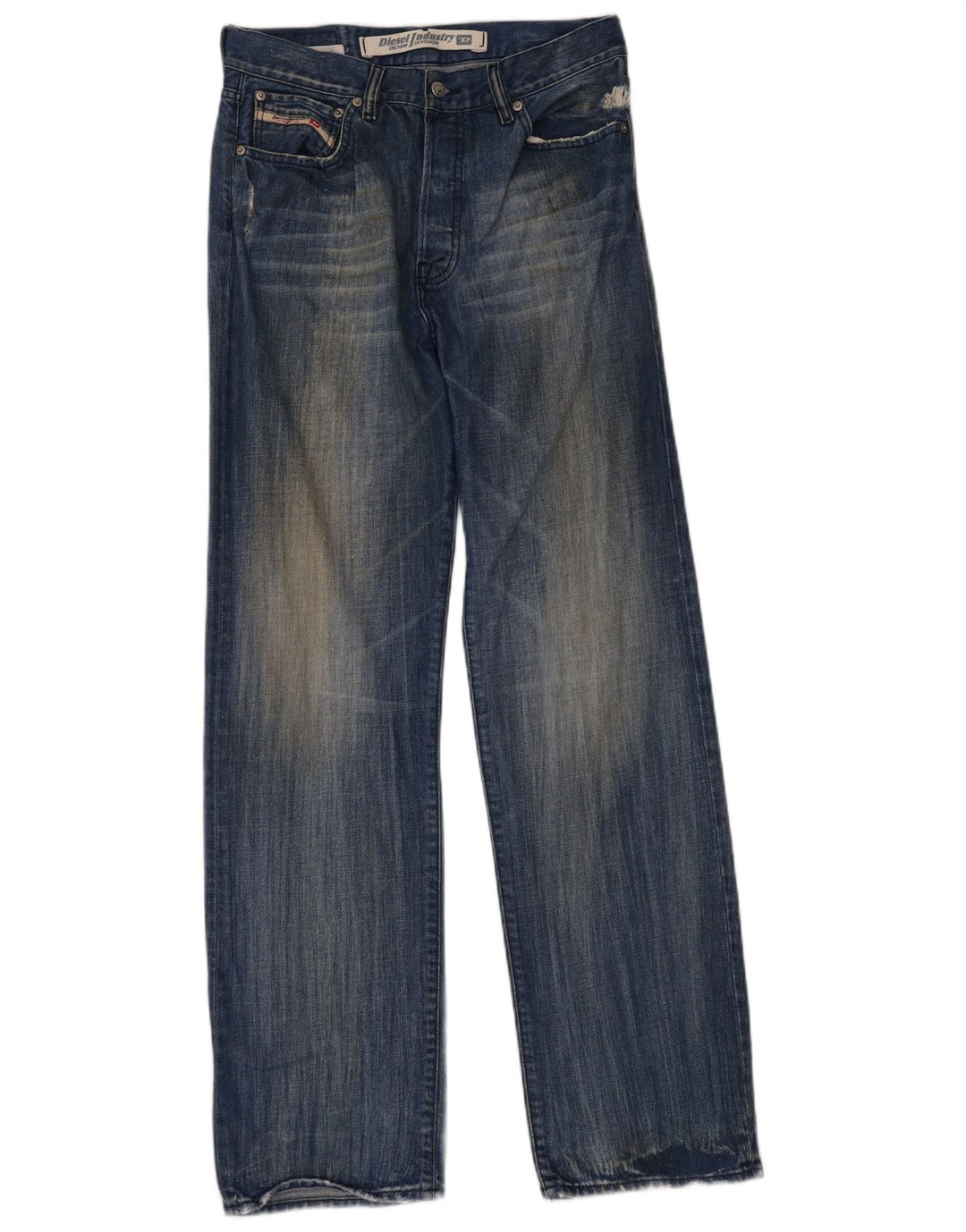 Diesel Straight Jeans til mænd W32 L34 Blå Bomuld