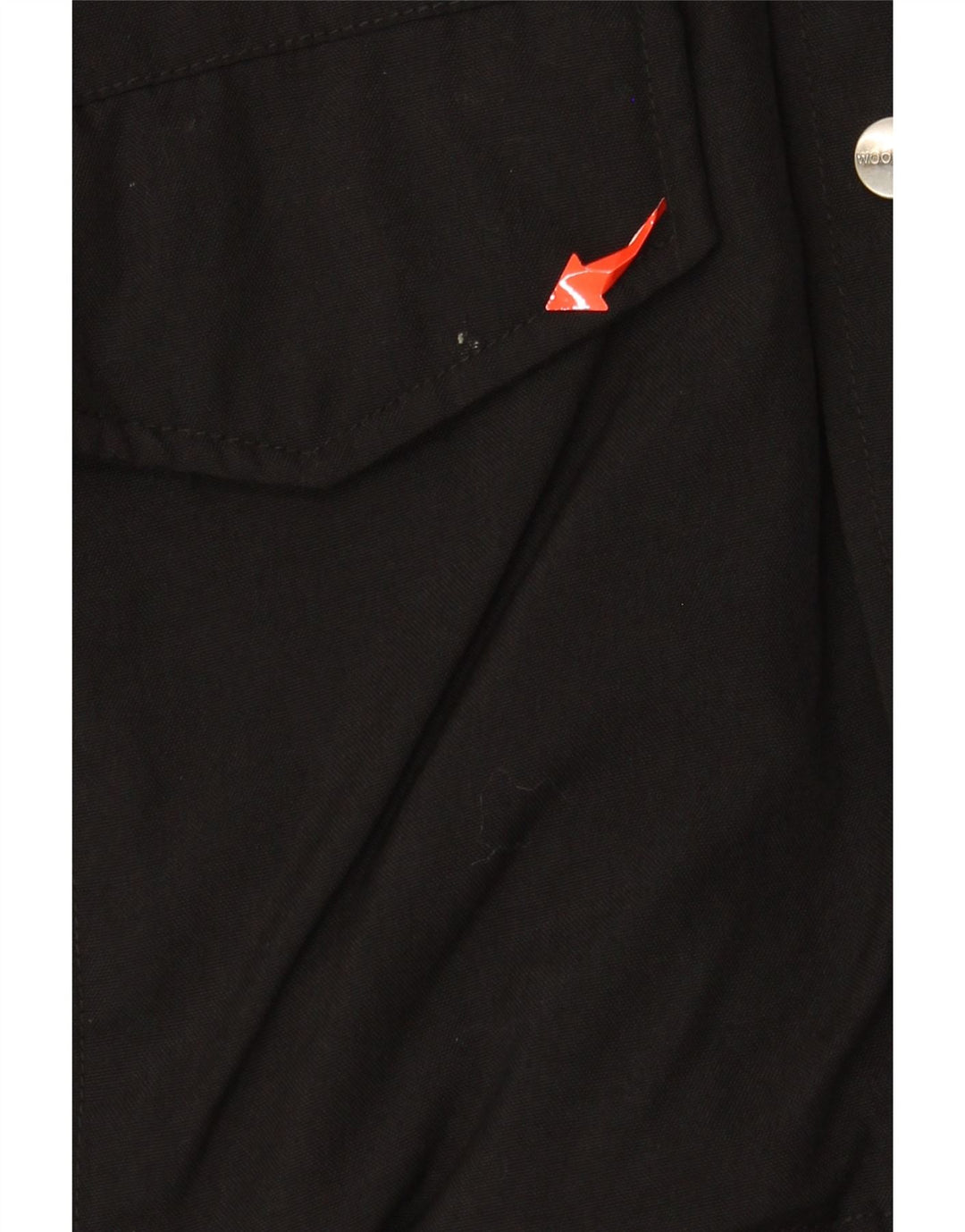 WOOLRICH Bomberjakke med hætte til mænd UK 38 Medium Sort Nylon