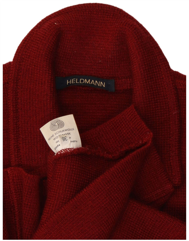 Heldmann Dame Cardigan Sweater EU 36 Lille Bourgogne uld