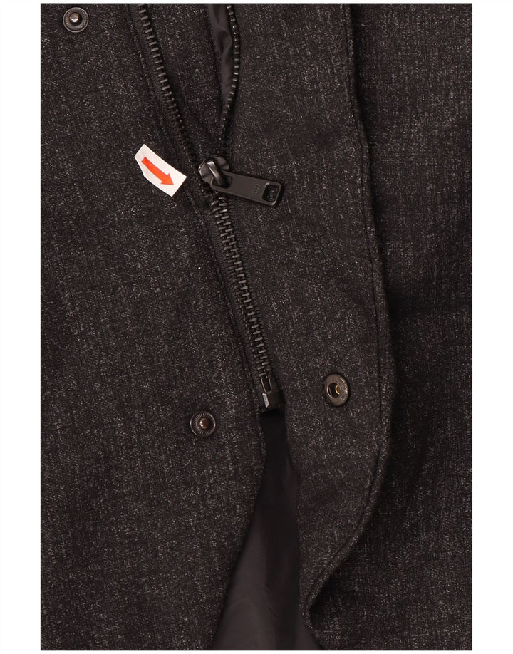 ZARA Polstret frakke til mænd UK 40 Stor sort polyester