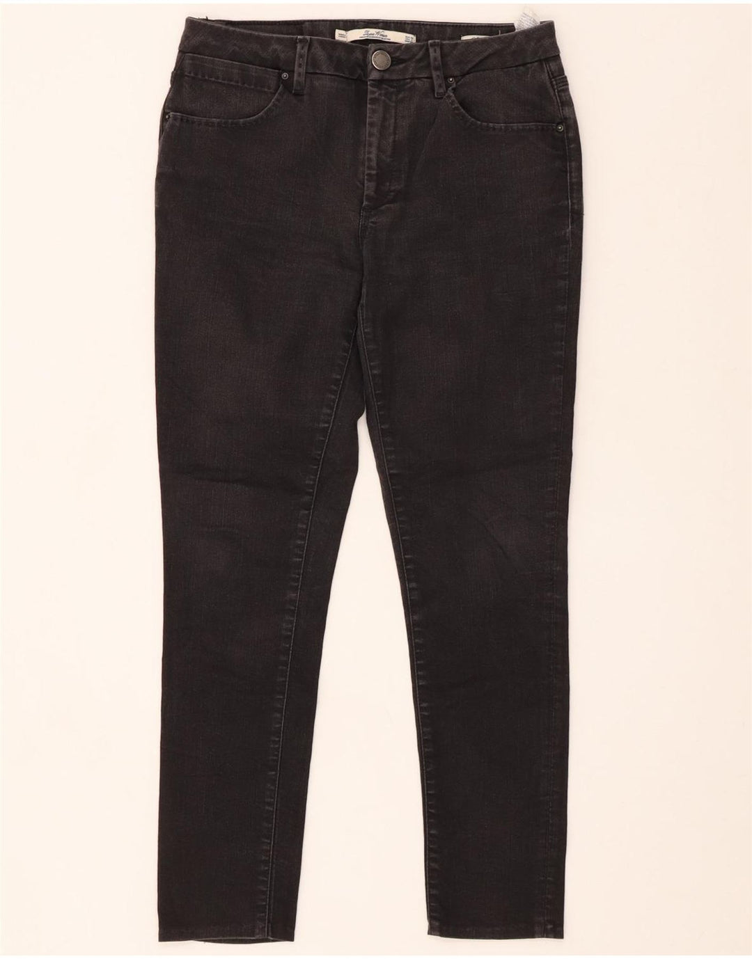 ZARA Womens Crop Slim Jeans EU 38 Small W28 L26 Black Bomuld
