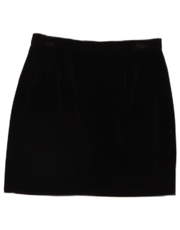 Elizabeth Ascot Womens Velvet Mini Skirt IT 42 Medium W28 Sort