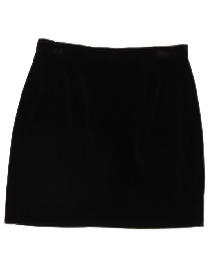 Elizabeth Ascot Womens Velvet Mini Skirt IT 42 Medium W28 Sort