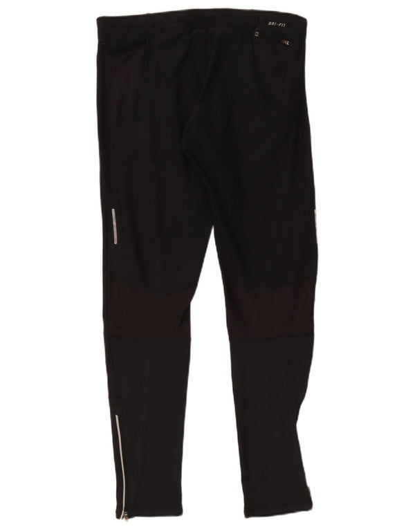 Nike Dame Dri Fit Leggings UK 14 Medium Sort Polyester