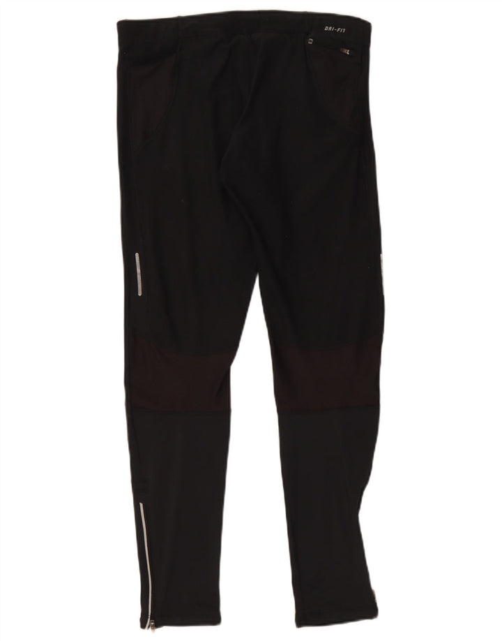Nike Dame Dri Fit Leggings UK 14 Medium Sort Polyester