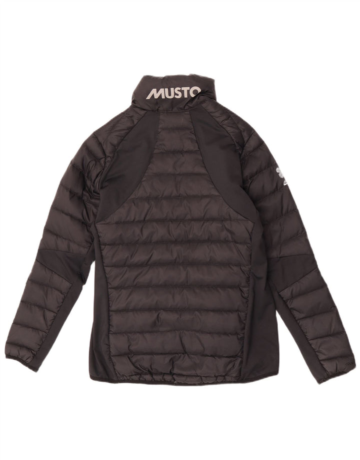 Musto grafisk polstret jakke til kvinder UK 10 Lille sort farveblok polyamid