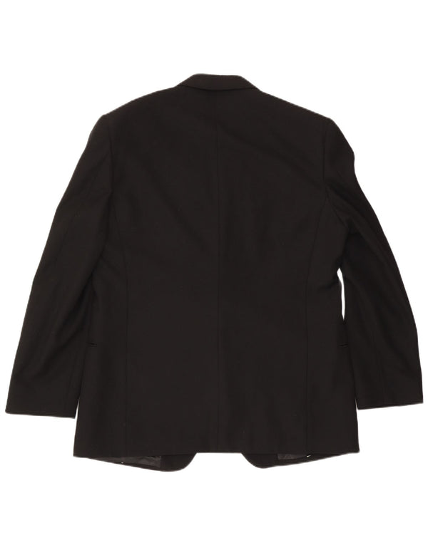 Mario Zegna Herre 1-knap blazerjakke UK 40 Stor sort uld