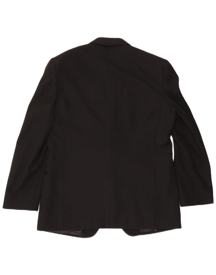 Mario Zegna Herre 1-knap blazerjakke UK 40 Stor sort uld