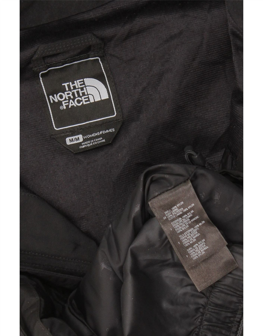 THE NORTH FACE Dame Hyvent Hooded Windbreaker Jacket UK 14 Medium Black