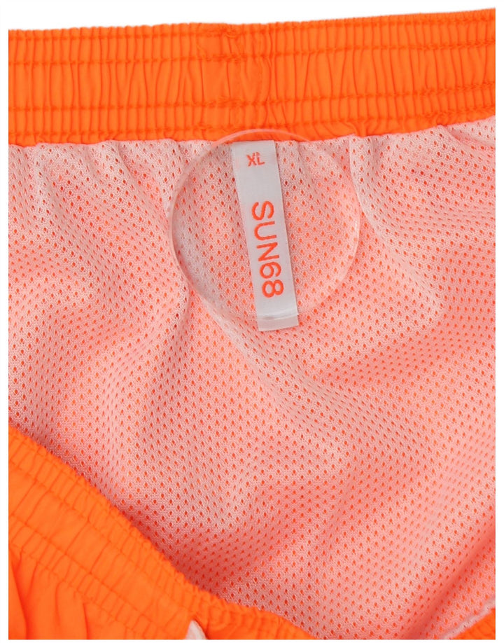 Sun68 Herre badeshorts XL Orange Colourblock