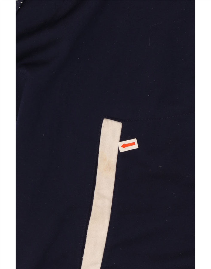 Asics Træningsdragt til mænd Topjakke UK 40 Large Navy Blue Colourblock Polyester