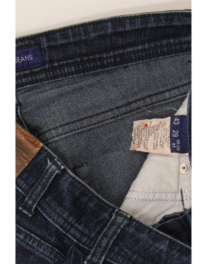 TRUSSARDI Womens Straight Jeans W27 L27 Navy Blue Cotton Vintage Trussardi and Second-Hand Trussardi from Messina Hembry 