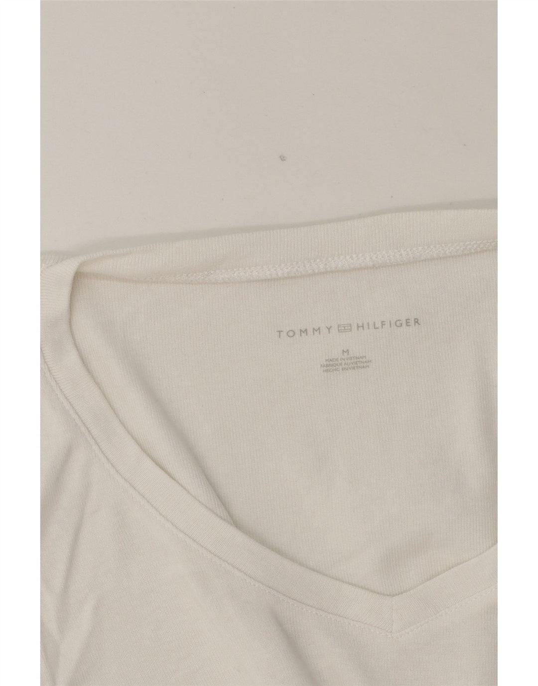TOMMY HILFIGER Womens Top Long Sleeve UK 14 Medium White Vintage Tommy Hilfiger and Second-Hand Tommy Hilfiger from Messina Hembry 