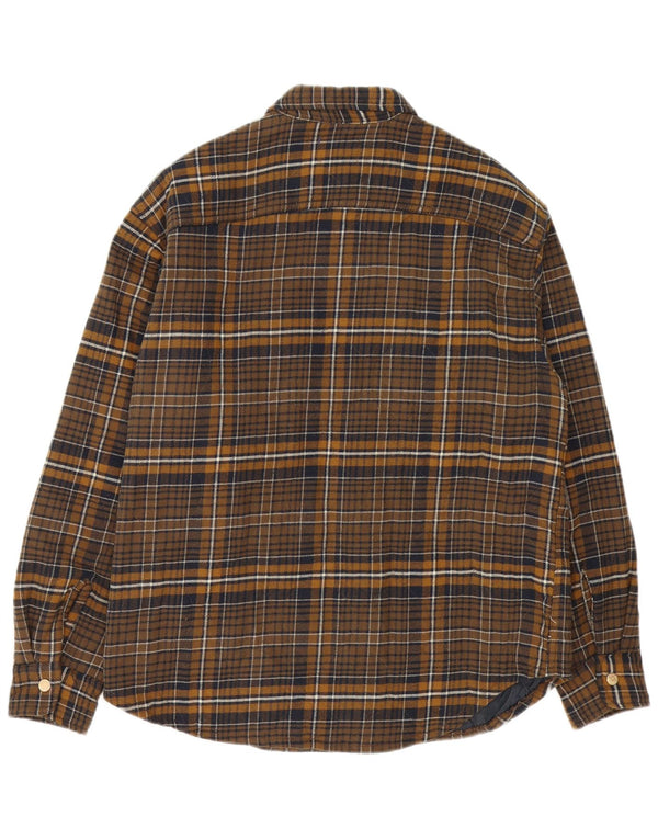 Jack & Jones herre skovhugger flannel skjorte stor brun ternet bomuld
