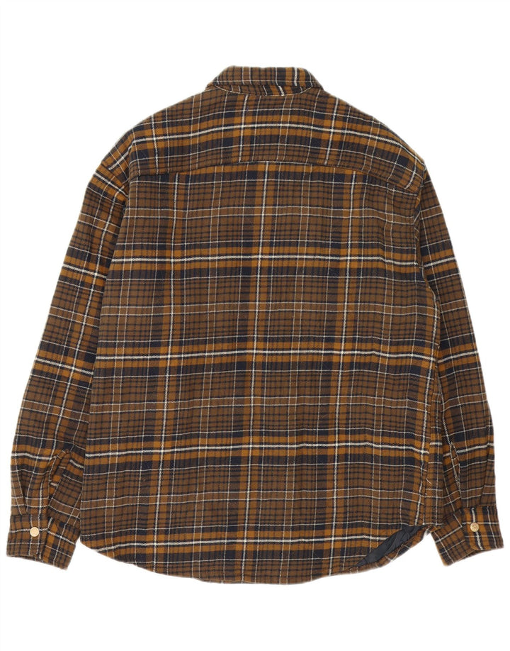 Jack & Jones herre skovhugger flannel skjorte stor brun ternet bomuld