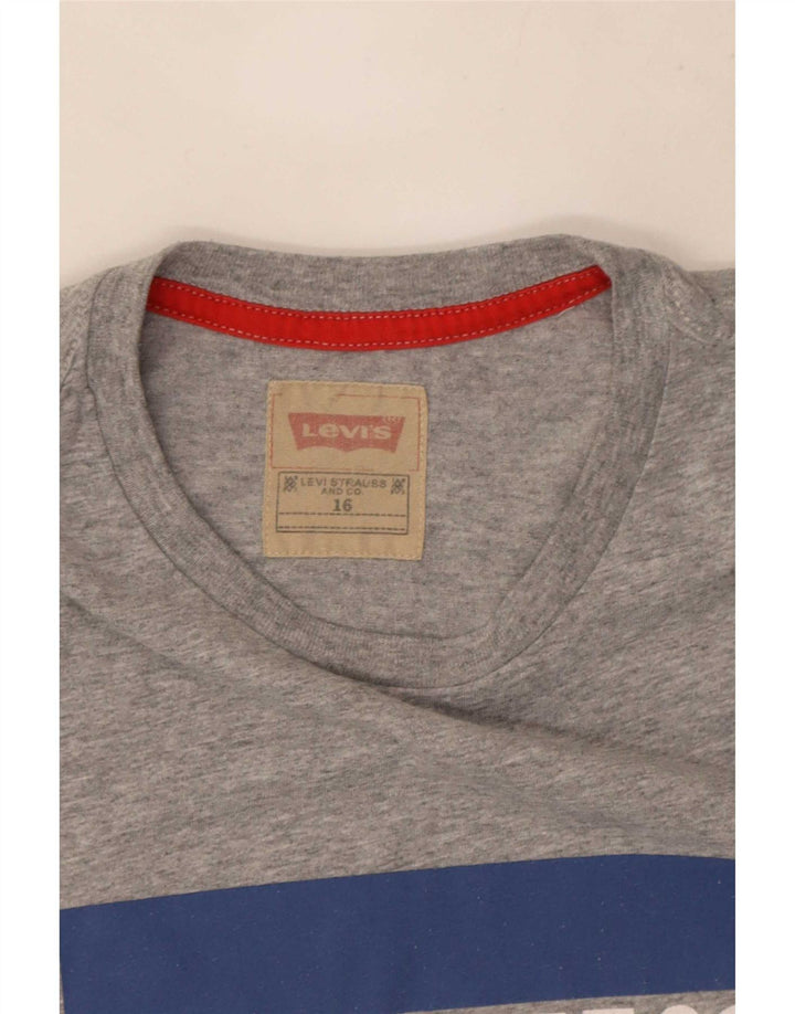 Levi's Boys Grafisk T-Shirt Top 15-16 år Grå Flecked