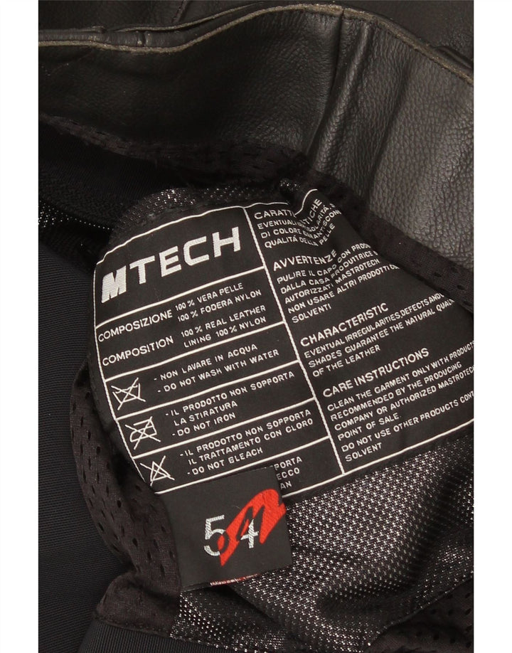 M Tech Herre Motorcykel Læder Racerjakke IT 54 XL Sort Colourblock