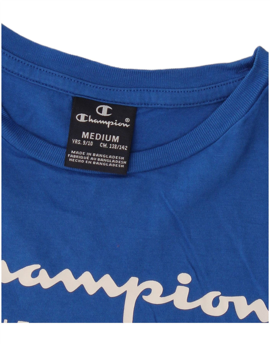 CHAMPION Drenge Grafisk T-Shirt Top 9-10 år Medium Blå
