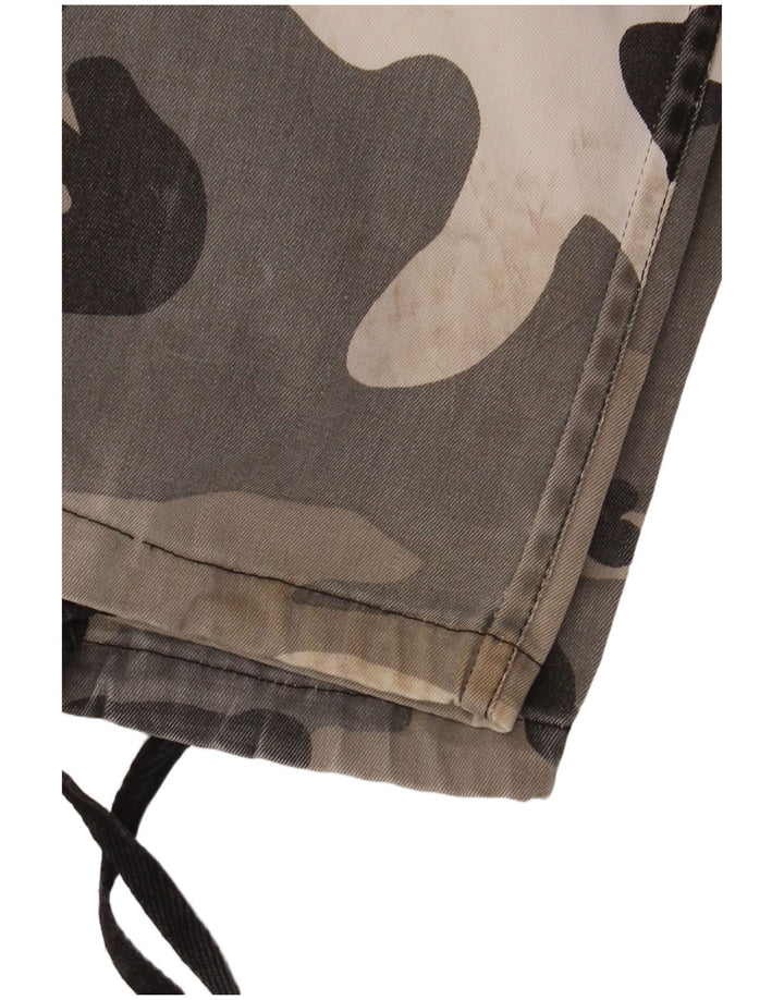 VINTAGE Herre Regular Cargo Bukser Small W31.5 L32.5 Grå Camouflage